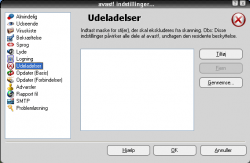 Avast Indstillinger