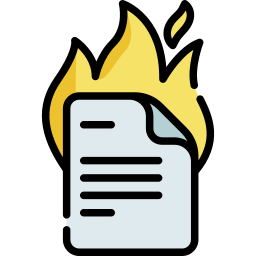 dokument i brand