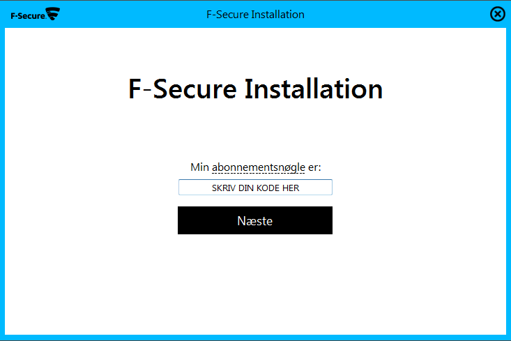 F-Secure Installation i billeder