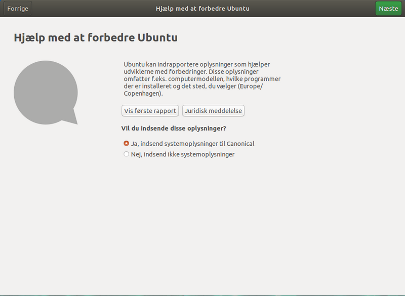 Ubuntu efter genstart