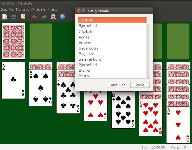 ubuntu kortspil mange forskellige