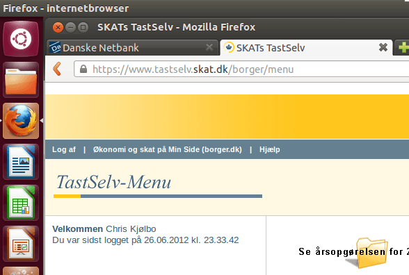 Ubuntu NEMID log-on på skat.dk